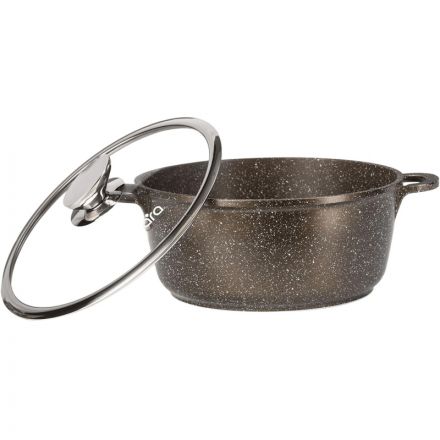 Кастрюля LARA CHOCO 22х10см, 3.1л, капсул. индукц. дно, крышка LR02-203