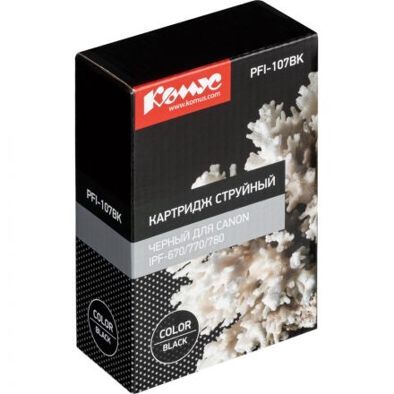 Картридж струйный Комус PFI-107BK чер.для Canon iPF-670/770/780 Картридж струйный Комус PFI-107BK чер.для Canon iPF-670/770/780
