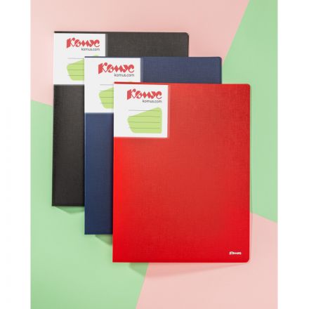 Папка на 2-х кольцах Комус Шелк 25мм черная