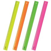 Линейка пластиковая 50 см, "Neon", неоновая, ассорти, ЛН-31443 Линейка пластиковая 50 см, "Neon", неоновая, ассорти, ЛН-31443