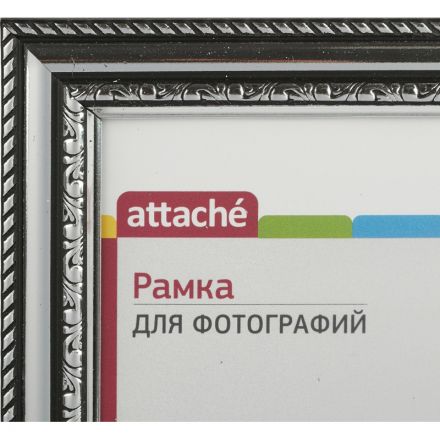 Рамка ATTACHE 21х30 пластик. Багет шир-29 мм,выс 1 серебристая