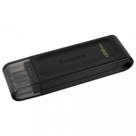 Флеш-диск 128 GB KINGSTON DataTraveler 70, разъем Type-C 3.2, черный, DT70/128GB Флеш-диск 128 GB KINGSTON DataTraveler 70, разъем Type-C 3.2, черный, DT70/128GB
