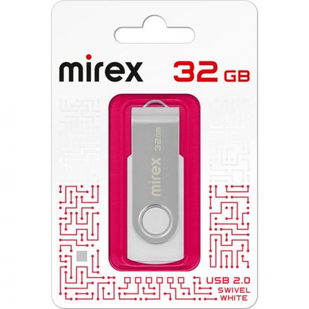 Флеш-память Mirex USB SWIVEL WHITE 32Gb (13600-FMUSWT32 ) Флеш-память Mirex USB SWIVEL WHITE 32Gb (13600-FMUSWT32 )