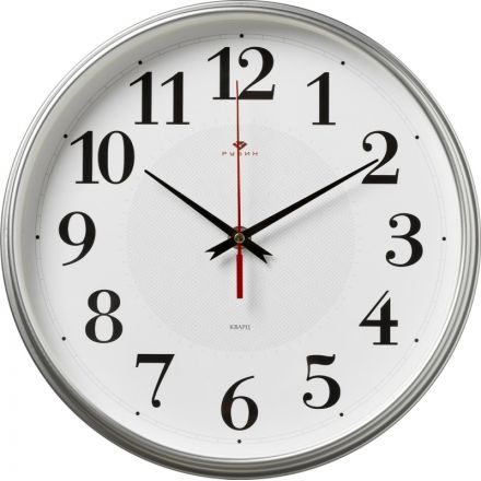 Часы настенные круг d=29см, корпус серебрян Серебряные ромбы арт.2940-105