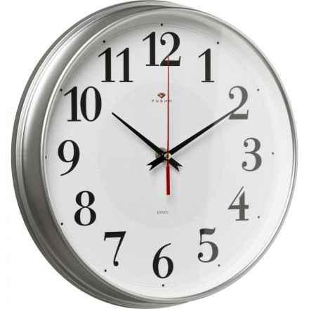 Часы настенные круг d=29см, корпус серебрян Серебряные ромбы арт.2940-105