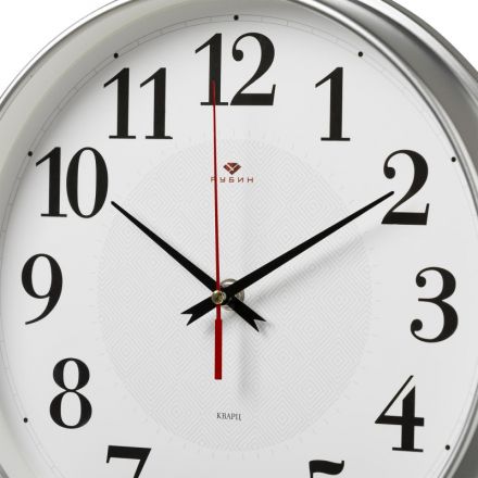 Часы настенные круг d=29см, корпус серебрян Серебряные ромбы арт.2940-105