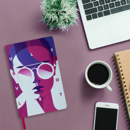 Ежедневник недатированный А5 (138х213 мм), BRAUBERG VISTA, под кожу, гибкий, 136 л., "Ultraviolet", 111988 Ежедневник недатированный А5 (138х213 мм), BRAUBERG VISTA, под кожу, гибкий, 136 л., "Ultraviolet", 111988