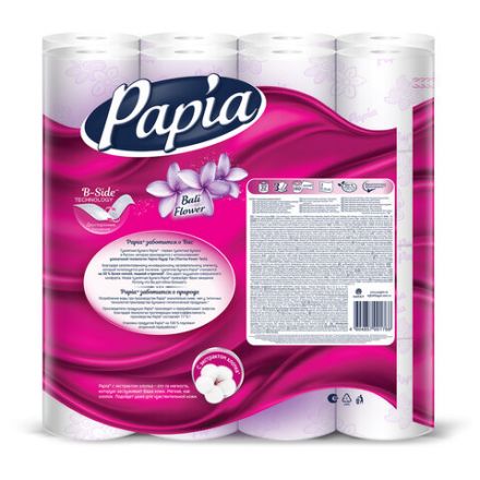Бумага туалетная бытовая, спайка 32 шт., 3-слойная (32х16,8 м), PAPIA, белая, 5080734 Бумага туалетная бытовая, спайка 32 шт., 3-слойная (32х16,8 м), PAPIA, белая, 5080734