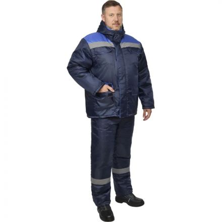 Костюм рабочий зимний муж з12-КПК с СОП син/вас оксф 48-50/158-164 Костюм рабочий зимний муж з12-КПК с СОП син/вас оксф 48-50/158-164