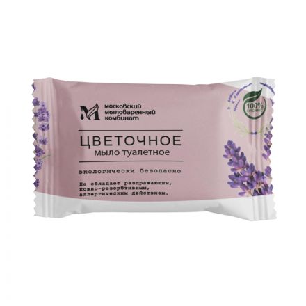 Мыло туалетное Цветочное в цвет. обертке флоупак 100гр_СпбКзнВлгКр