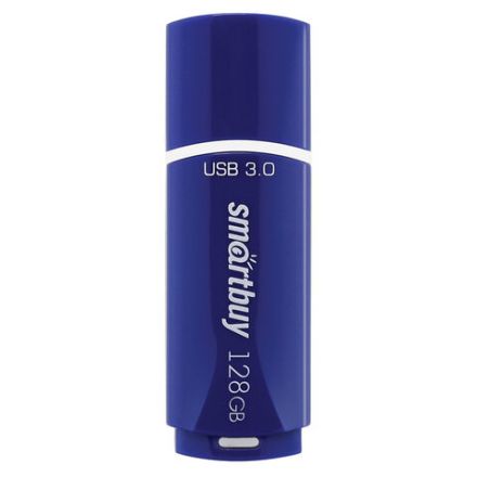 Флеш-диск 128 GB, SMARTBUY Crown, USB 3.0, синий, SB128GBCRW-Bl