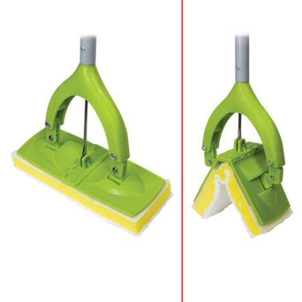 Насадка МОП для швабры самоотжимной "Бабочка" 603607, спонж/микрофибра 26 см, на липучке, ЛЮБАША, 603608