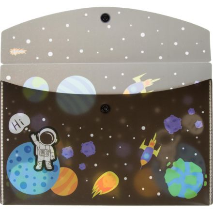 Папка-конверт на кнопке А5 №1 School Space time  2шт/уп