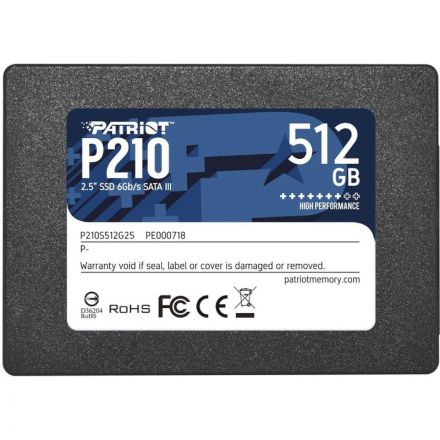 SSD накопитель Patriot Memory P210 2.5 512GB SATA (P210S512G25) SSD накопитель Patriot Memory P210 2.5 512GB SATA (P210S512G25)