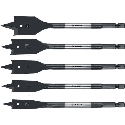 Набор сверл перовых ЗУБР 5 шт: 12-16-18-20-25мм, HEX 1/4 (29505-H5_z01) Набор сверл перовых ЗУБР 5 шт: 12-16-18-20-25мм, HEX 1/4 (29505-H5_z01)