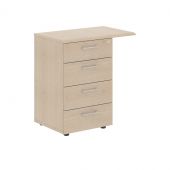 Тумба приставная WLC-4D.2.A Бук Тиара 700х450х750 WAVE Тумба приставная WLC-4D.2.A Бук Тиара 700х450х750 WAVE