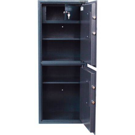 Сейф BRABIX "КМ-1200Т/2", 1200х475х400 мм, 76 кг, 2 отделения, ключевой замок, трейзер, крепление к стене, 291170 Сейф BRABIX "КМ-1200Т/2", 1200х475х400 мм, 76 кг, 2 отделения, ключевой замок, трейзер, крепление к стене, 291170