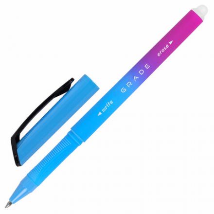 Ручка стираемая гелевая BRAUBERG "Grade", СИНЯЯ, 3 сменных стержня, узел 0,7 мм, линия письма 0,5 мм, 144209 Ручка стираемая гелевая BRAUBERG "Grade", СИНЯЯ, 3 сменных стержня, узел 0,7 мм, линия письма 0,5 мм, 144209