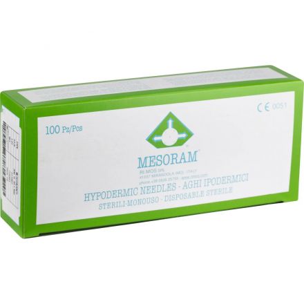 Игла для мезотерапии 30 G (0,3x13мм) внутр.диаметр 0,18мм MESORAM, 100шт/уп