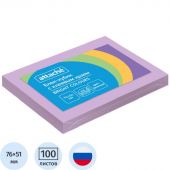 Стикеры ATTACHE Bright colours с клеев.краем 76х51 фиолетовый 100л
