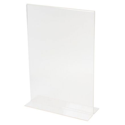 Подставка настольная для рекламных материалов ВЕРТИКАЛЬНАЯ (210х297 мм), А4, двусторонняя, BRAUBERG, 290423