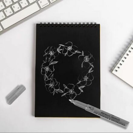 Маркер для декорирования и рисования СЕРЕБРИСТЫЙ BRAUBERG ART METALLIC, линия письма 1-3 мм, 152439 Маркер для декорирования и рисования СЕРЕБРИСТЫЙ BRAUBERG ART METALLIC, линия письма 1-3 мм, 152439