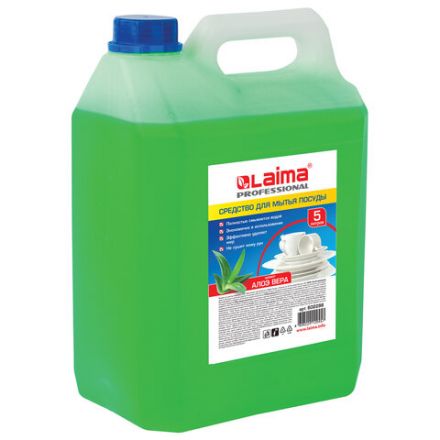 Средство для мытья посуды 5 л, LAIMA PROFESSIONAL концентрат, "Алоэ Вера", 602298 Средство для мытья посуды 5 л, LAIMA PROFESSIONAL концентрат, "Алоэ Вера", 602298