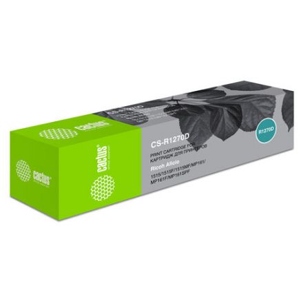 Тонер-картридж CACTUS (CS-R1270D) для RICOH Aficio 1515/1515F/1270D, ресурс 7000 стр., CS-R1270DRU Тонер-картридж CACTUS (CS-R1270D) для RICOH Aficio 1515/1515F/1270D, ресурс 7000 стр., CS-R1270DRU