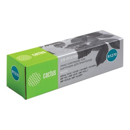 Тонер-картридж CACTUS (CS-R1270D) для RICOH Aficio 1515/1515F/1270D, ресурс 7000 стр., CS-R1270DRU Тонер-картридж CACTUS (CS-R1270D) для RICOH Aficio 1515/1515F/1270D, ресурс 7000 стр., CS-R1270DRU