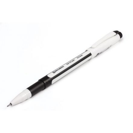 Ручка гелевая с грипом BRAUBERG "Contact", ЧЕРНАЯ, корпус черный, игольчатый узел 0,5 мм, линия письма 0,35 мм, 141185 Ручка гелевая с грипом BRAUBERG "Contact", ЧЕРНАЯ, корпус черный, игольчатый узел 0,5 мм, линия письма 0,35 мм, 141185