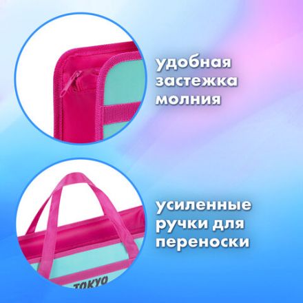 Папка на молнии с ручками BRAUBERG А4, 1 отделение, пластик, 80 мм, "Anime city", 271468 Папка на молнии с ручками BRAUBERG А4, 1 отделение, пластик, 80 мм, "Anime city", 271468