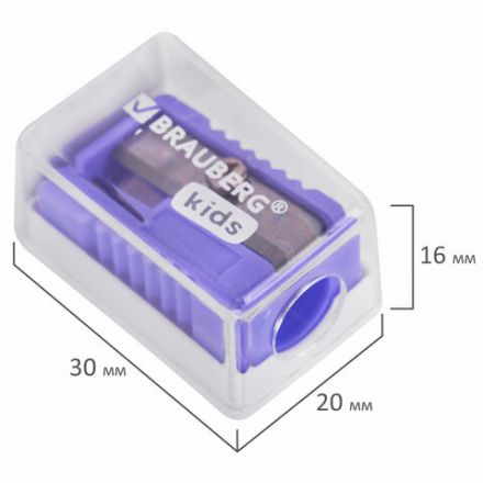 Точилка BRAUBERG KIDS "MINI", с контейнером, пластиковая, пастельные цвета ассорти, 271944 Точилка BRAUBERG KIDS "MINI", с контейнером, пластиковая, пастельные цвета ассорти, 271944