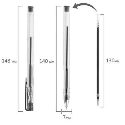 Ручки гелевые ПИФАГОР, НАБОР 6 ЦВЕТОВ, корпус прозрачный, узел 0,5 мм, линия письма 0,35 мм, 142793 Ручки гелевые ПИФАГОР, НАБОР 6 ЦВЕТОВ, корпус прозрачный, узел 0,5 мм, линия письма 0,35 мм, 142793