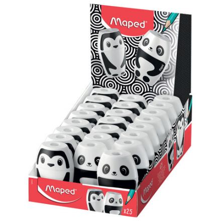 Точилка MAPED "Shakky", с контейнером, пластиковая, корпус ассорти, 034014 Точилка MAPED "Shakky", с контейнером, пластиковая, корпус ассорти, 034014