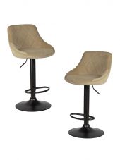 Набор 2 шт Стул барный DOBRIN LOGAN BLACK, мокко велюр (MJ9-9) Набор 2 шт Стул барный DOBRIN LOGAN BLACK, мокко велюр (MJ9-9)