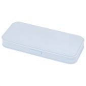 Пенал пластиковый BRAUBERG, пастельный голубой, С НАКЛЕЙКАМИ, 21х9х3 см, 272272