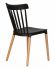 Набор 4 шт Стул обеденный DOBRIN THEO, ножки светлый бук, цвет черный (B-03)