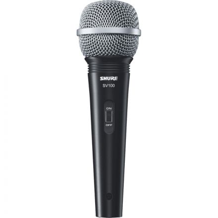 Микрофон Shure SV100-A, вокально-речевой с выкл. и каб.XLR-6.3 мм Jack Микрофон Shure SV100-A, вокально-речевой с выкл. и каб.XLR-6.3 мм Jack