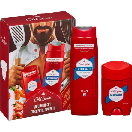 Подарочный набор Old Spice Whitewater дез-стик 50мл и гель д/душа 3в1 250мл