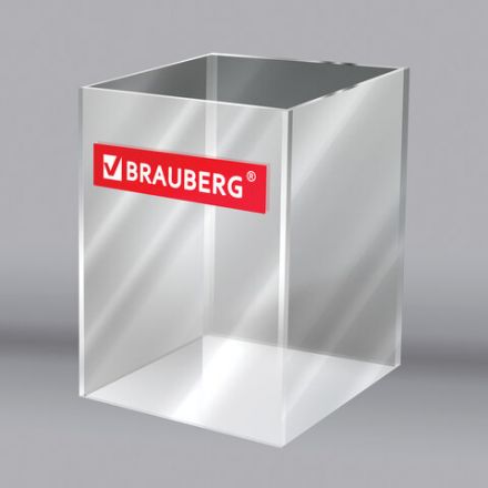 Стакан под письменные принадлежности BRAUBERG, 10х7,5х7,5 см, 505920