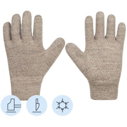 Перчатки полушерстяные трехслойные (флис/шелтер) Чибис Ш р.8 (утепленные)