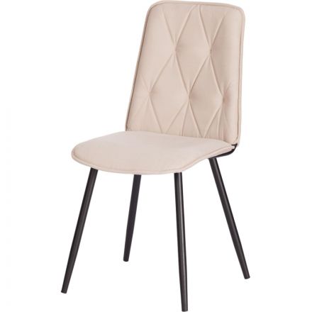 Стул Комус Мебель FRANK велюр, 47х54х86, бежевый Стул Комус Мебель FRANK велюр, 47х54х86, бежевый