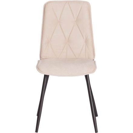 Стул Комус Мебель FRANK велюр, 47х54х86, бежевый Стул Комус Мебель FRANK велюр, 47х54х86, бежевый