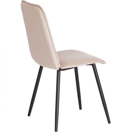 Стул Комус Мебель FRANK велюр, 47х54х86, бежевый Стул Комус Мебель FRANK велюр, 47х54х86, бежевый