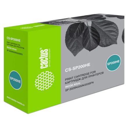 Картридж лазерный CACTUS (CS-SP200HE) для RICOH SP 210/SP 212w, ресурс 2600 стр. Картридж лазерный CACTUS (CS-SP200HE) для RICOH SP 210/SP 212w, ресурс 2600 стр.