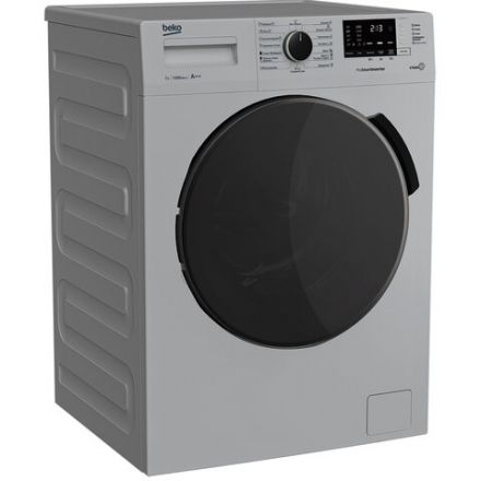 Стиральная машина BEKO RSPE78612S, 1200 об/мин, 7 кг, фронтальная загрузка, 15 программ, пар, серебристая, 7322710002 Стиральная машина BEKO RSPE78612S, 1200 об/мин, 7 кг, фронтальная загрузка, 15 программ, пар, серебристая, 7322710002