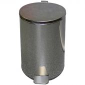 Ведро-контейнер для мусора (урна) Титан, 20л, с педалью, круглое, металл, хром