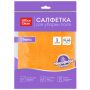 Салфетка для мытья пола OfficeClean "Люкс", микрофибра, 70*80см, индивид. упаковка, оранжевая