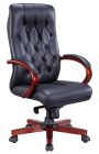 Кресло Everprof Monaco Wood Кожа Черный Кресло Everprof Monaco Wood Кожа Черный