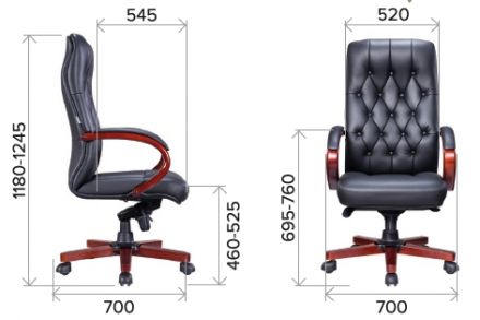 Кресло Everprof Monaco Wood Кожа Черный Кресло Everprof Monaco Wood Кожа Черный